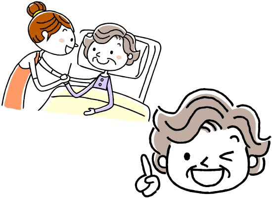 たくさん会話をするとケアマネジャーと良い関係性を築くことができると説明するおばあさん