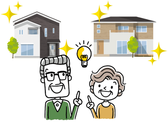 サービス付き高齢者向け住宅の前で何やら思いついた高齢者