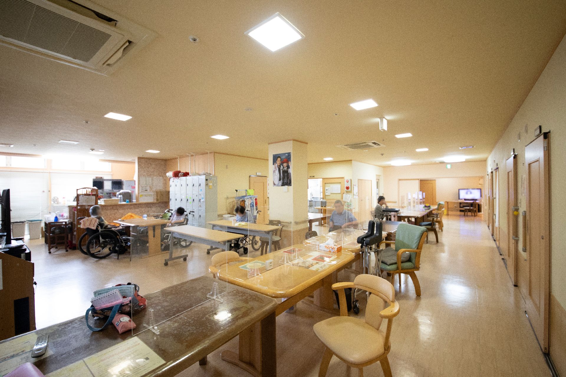 レクリエーションや機能訓練、イベントなどで使用される共有スペース