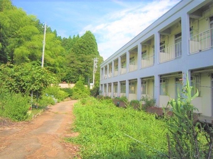 緑に囲まれた建物