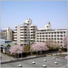 春の桜と共にある外観