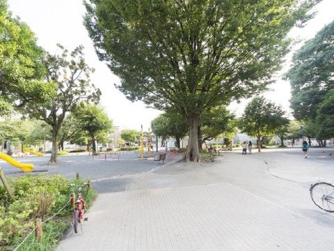 「グレースメイト目白」の周辺環境。緑地の広がる賑やかな公園。